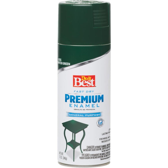 Do it Best Premium Enamel 12 Oz. Gloss Spray Paint, Hunter Green