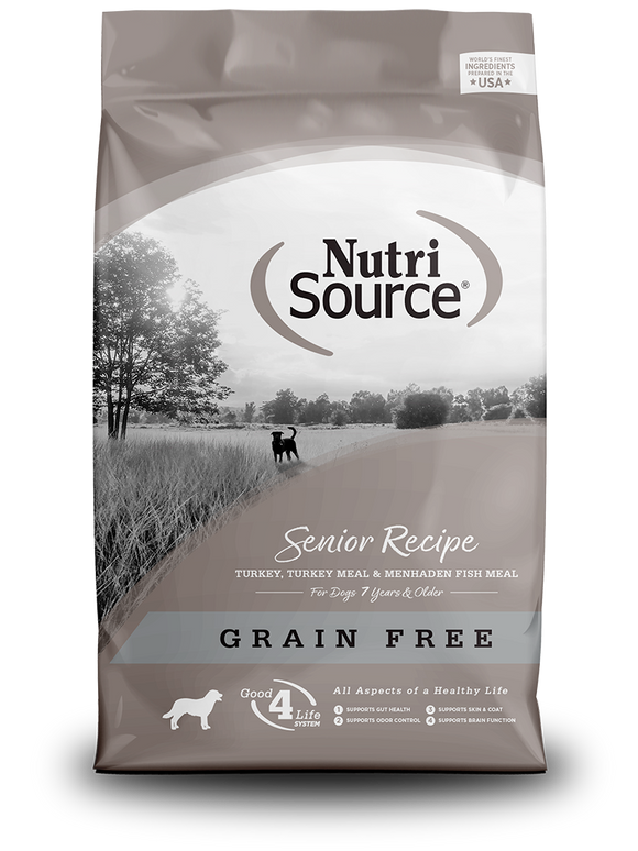 Nutrisource Grain Free Senior Formula Dry Dog Food (26 lb)
