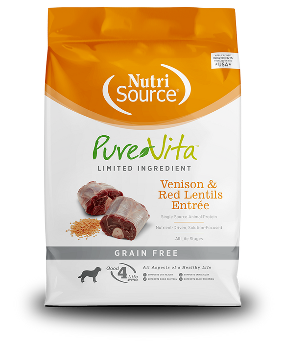 NutriSource® PureVita™ Venison & Red Lentils Entrée Dog Food