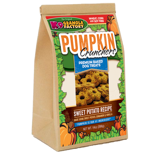 K9 Granola Factory Pumpkin Crunchers, Sweet Potato Recipe Dog Treats