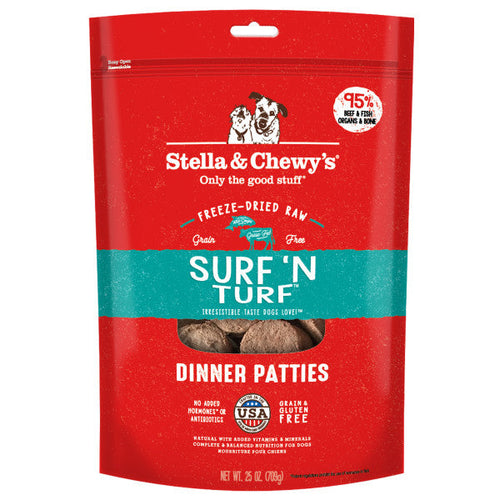 Stella & Chewy's Freeze-Dried Raw Dinner Patties for Dogs - Surf 'n Turf Recipe